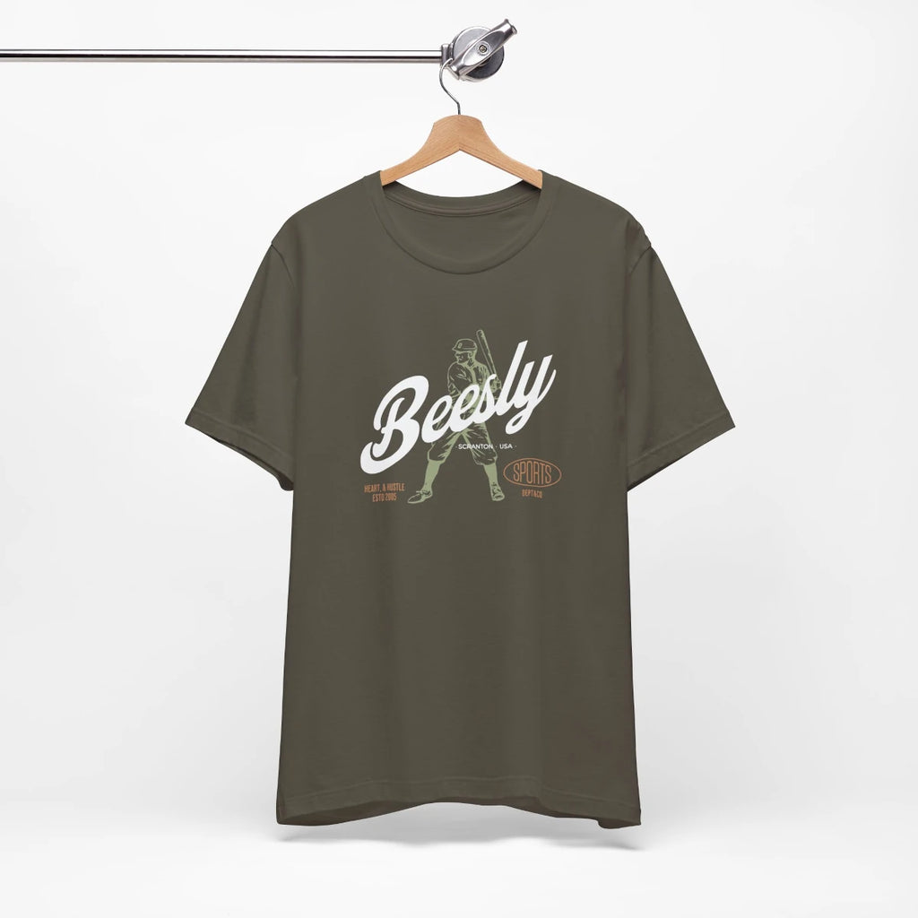 Beesly Baseball T-Shirt Vintage Scranton Team Style - Lifestyle mockup 
