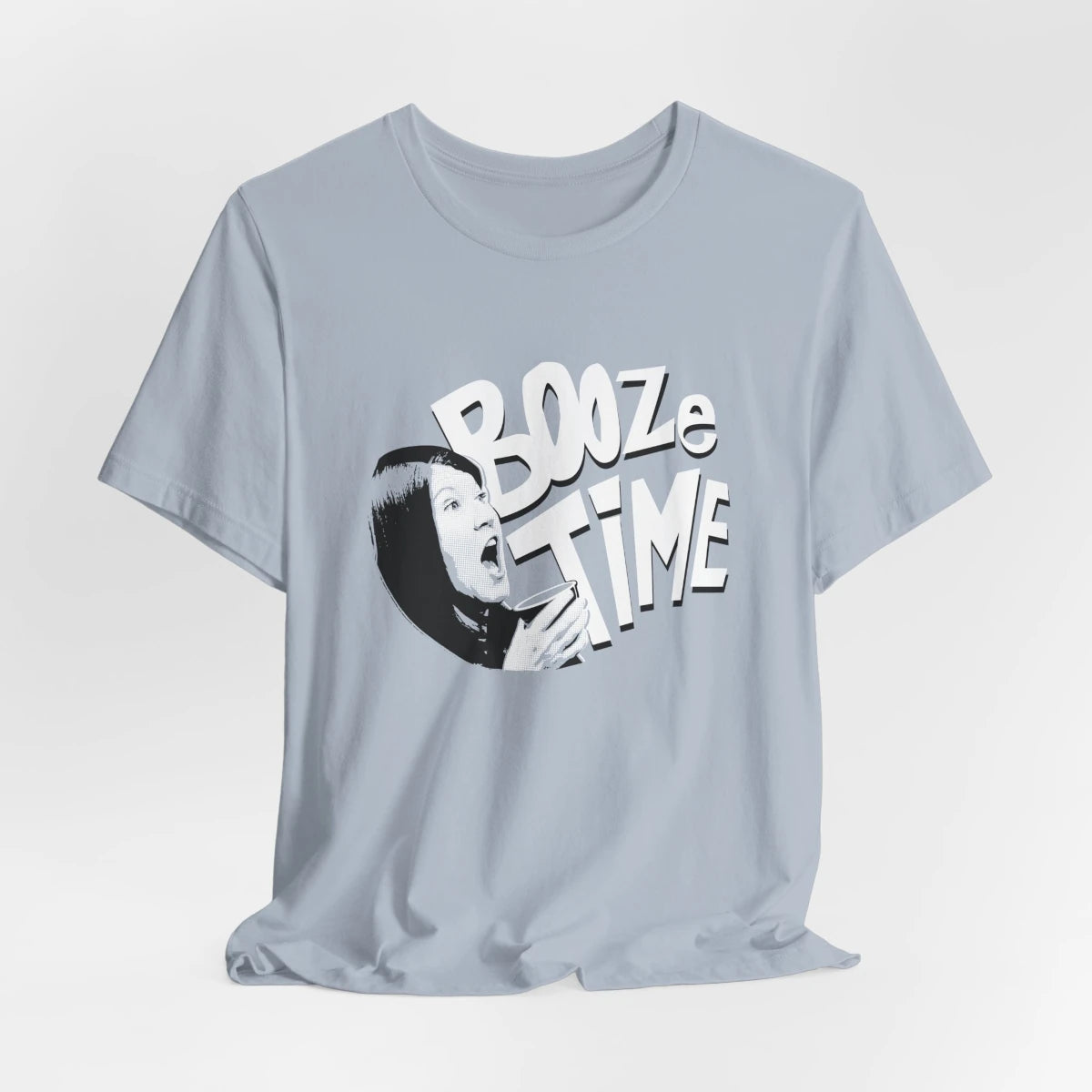 “Booze Time” Meredith T-Shirt – Product mockup front