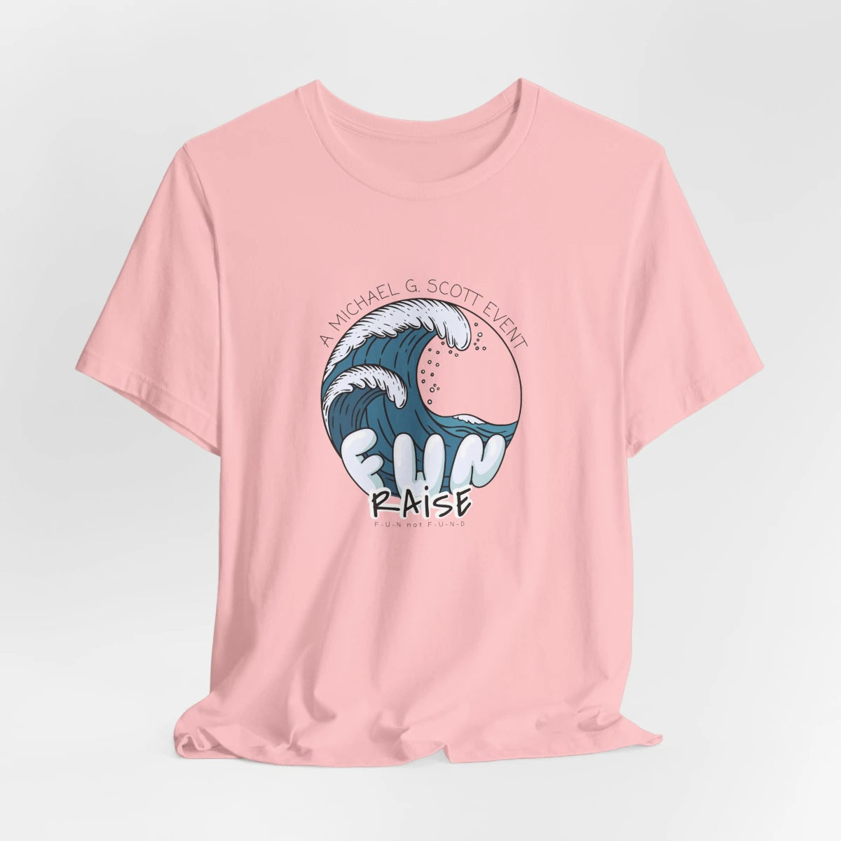 “FUN raise” Tsunami T-Shirt – Product mockup Front