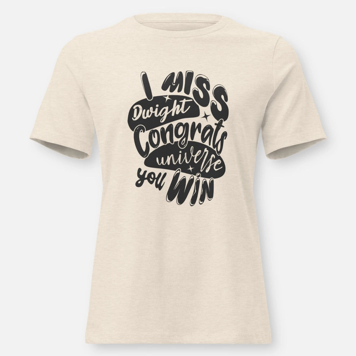 I Miss Dwight T-shirt The Office - Woman Cut - Front view