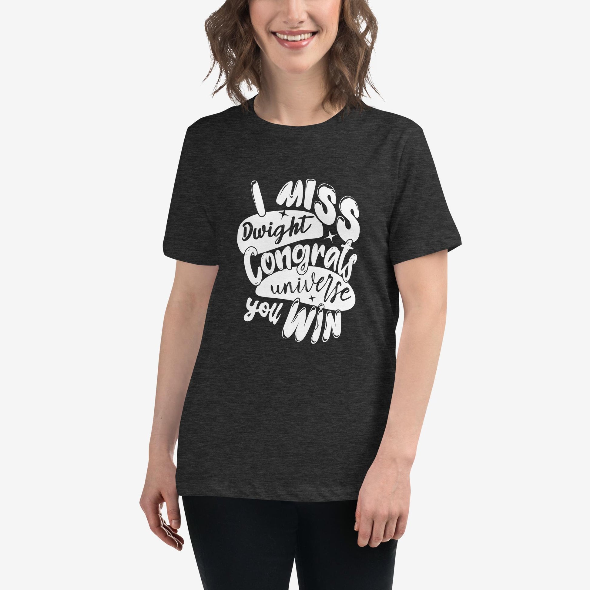 I Miss Dwight T-shirt The Office - Woman Cut - Mockup Color 1