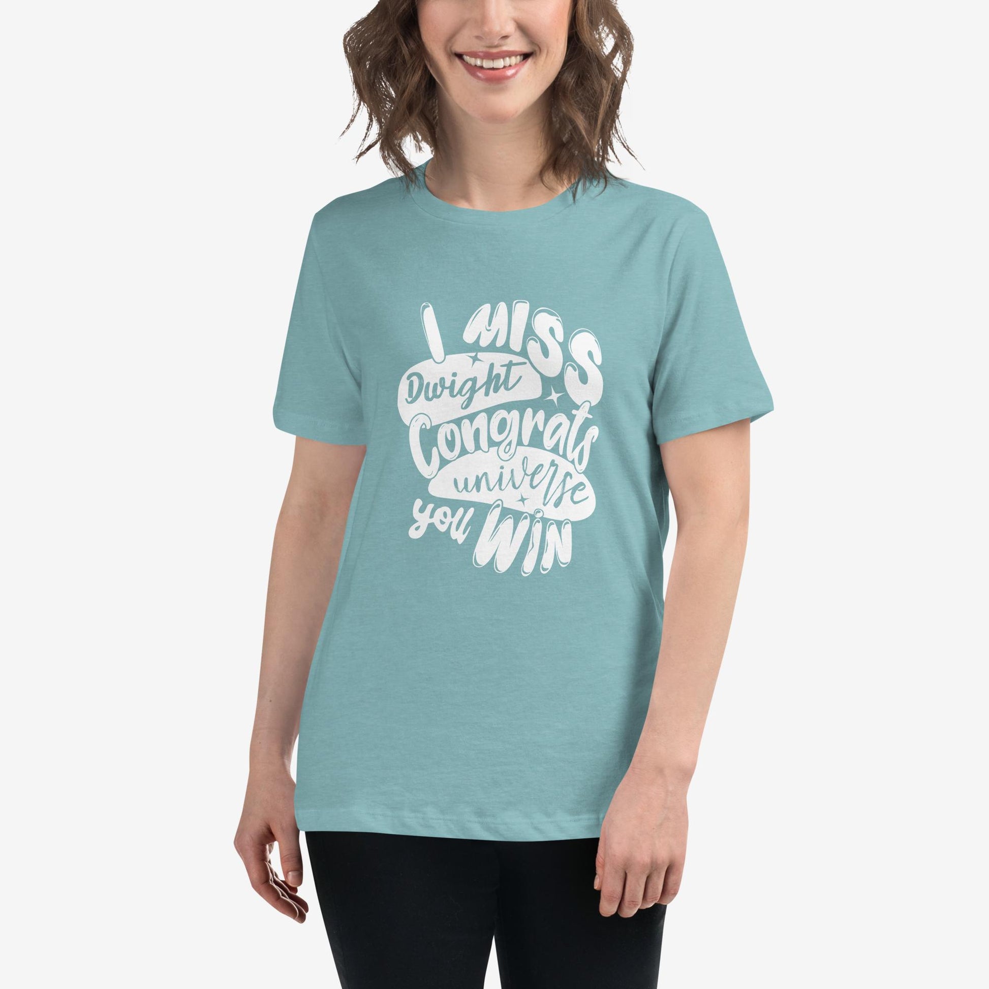 I Miss Dwight T-shirt The Office - Woman Cut - Mockup Color 3