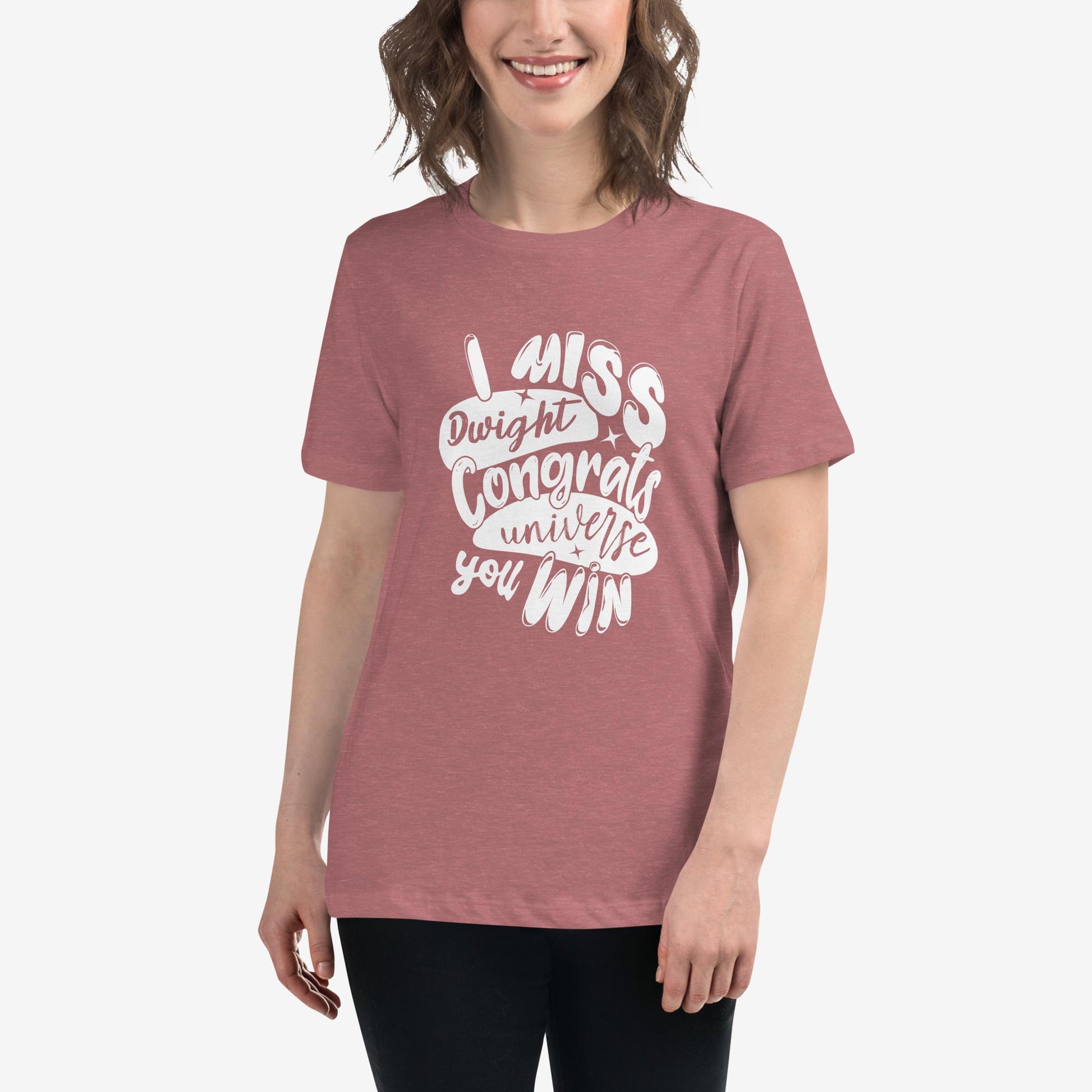I Miss Dwight T-shirt The Office - Woman Cut - Mockup Color 2