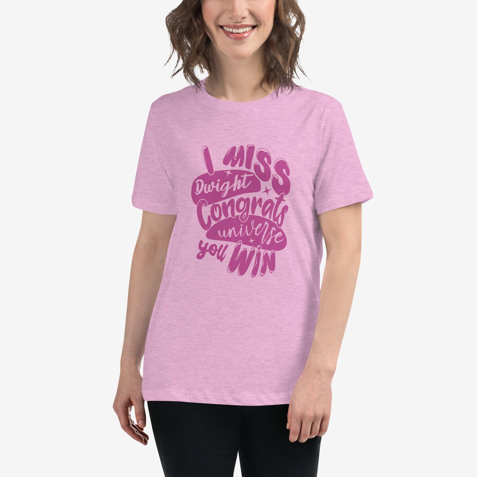 I Miss Dwight T-shirt The Office - Woman Cut - Mockup Color 4