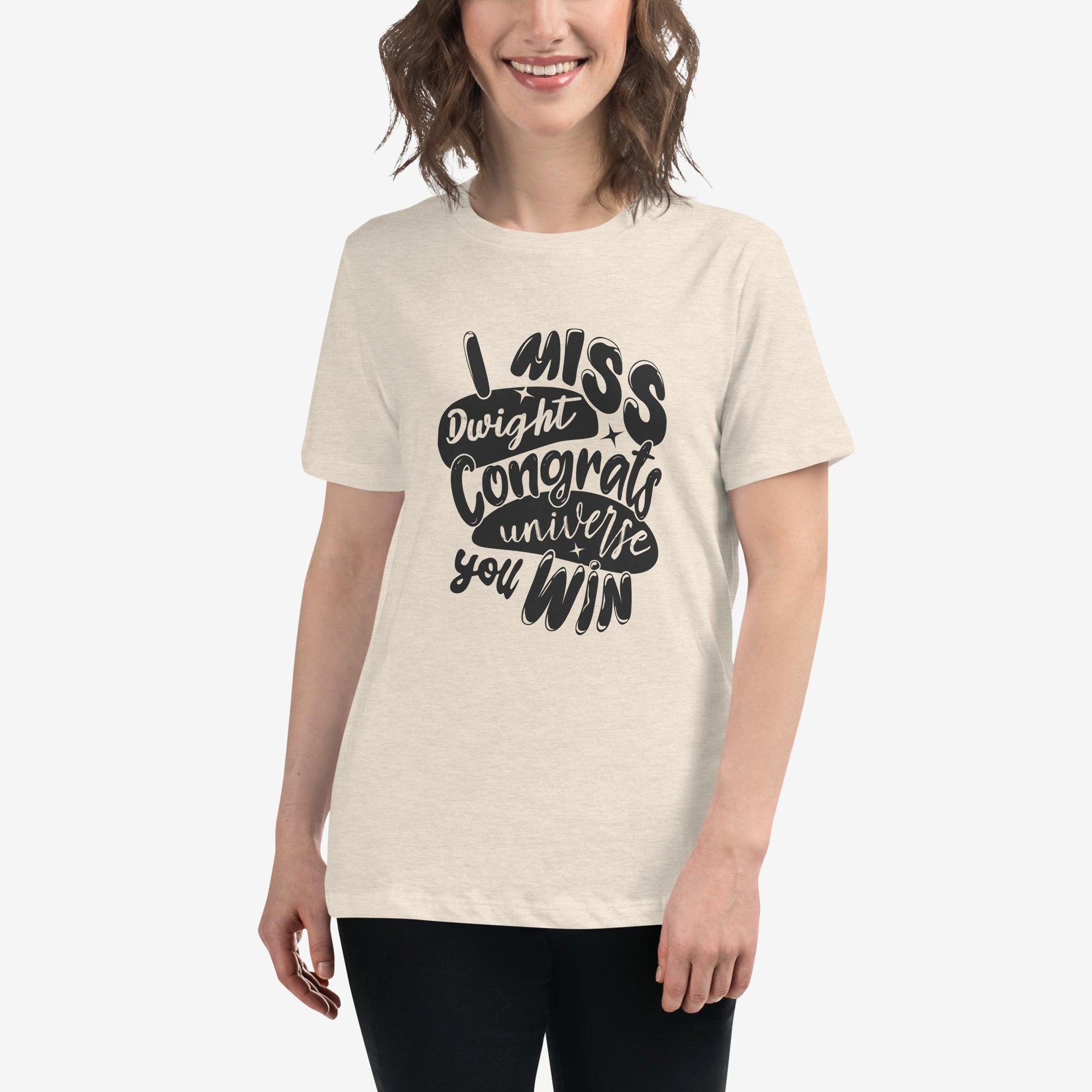 I Miss Dwight T-shirt The Office - Woman Cut - Mockup Color 6