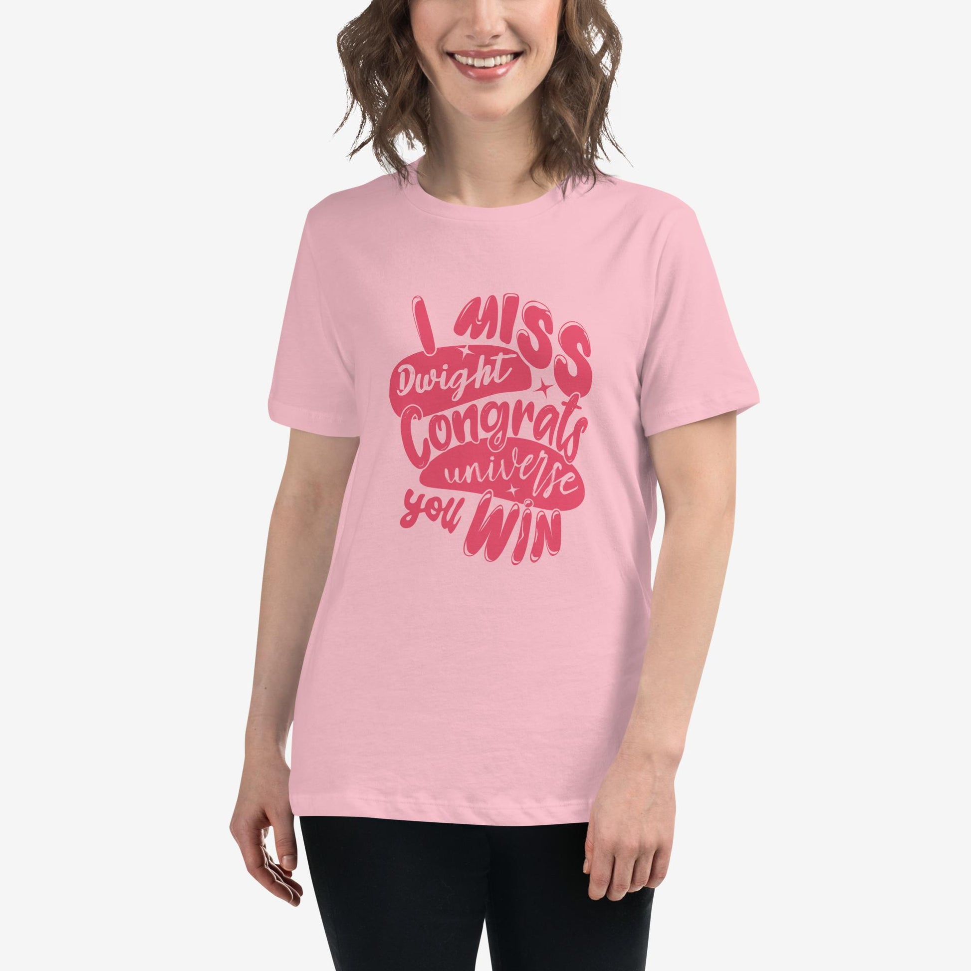 I Miss Dwight T-shirt The Office - Woman Cut - Mockup Color 5